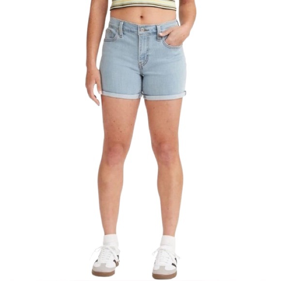 🆕 Denizen by Levi’s Women’s Mid Length Denim Jeans Shorts 31W 12 Large - Picture 5 of 16